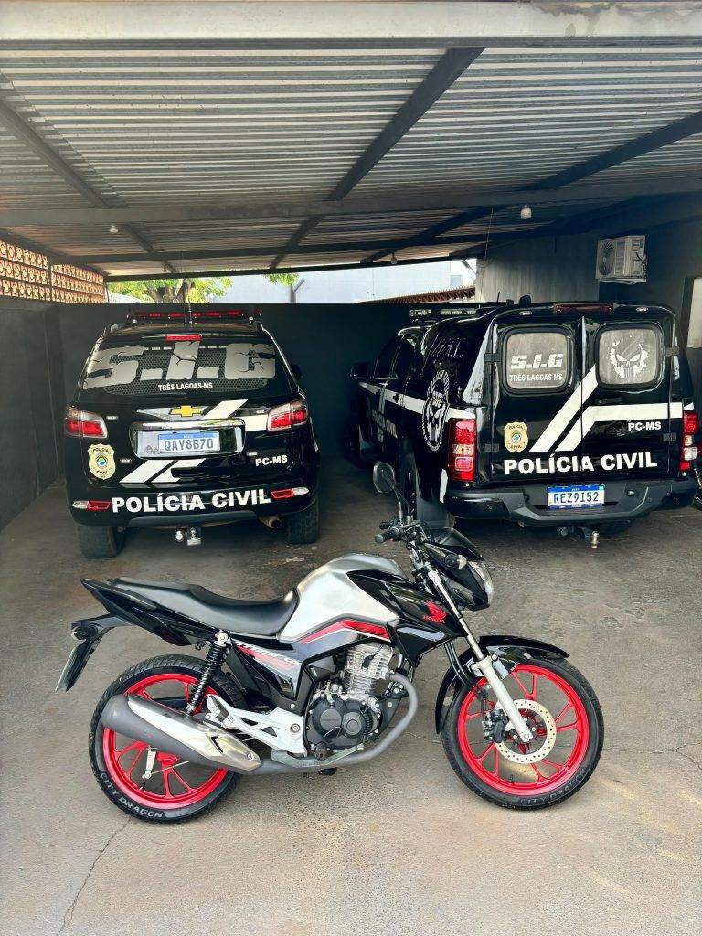 Polícia Civil de Selvíria, com apoio do SIG-TL, recupera moto objeto de crime de estelionato