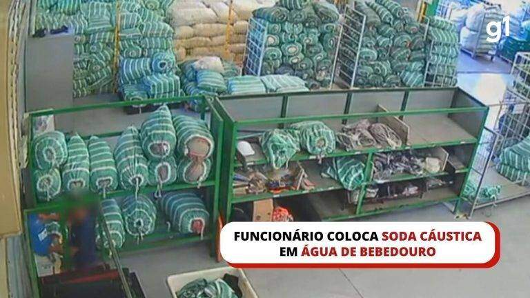 BRASIL: Funcionário coloca soda cáustica em bebedouro de empresa. VEJA O VÍDEO
